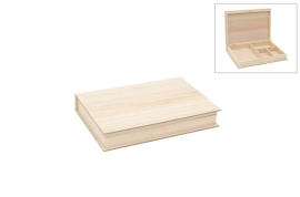 Caja costurero de madera con tapa calada
